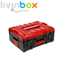 【livinbox 樹德】TB-1 職人旗艦重載工具箱-有內盒 - 紅黑色