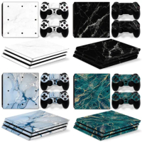 For PS4 Pro Console and 2 Controllers Skin Sticker PS4 Marble Texture Removable Cover PVC Vinyl