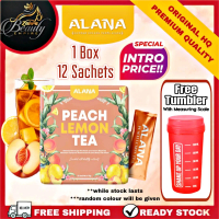 ALANA Peach Lemon Tea | 1 Kotak 12 Sachet | Teh Pic Premium HQ | PERCUMA Hadiah Botol Tumbler | Harg