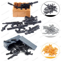 Assembly Army Weapons AK Tactics Guns Military Building Block Figures WW2 Soldier Equipment Moc Battlefield Model Child Gift Toy
