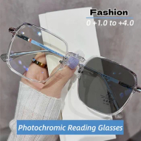 Women's Fashion Color Changing Sunglasses New Style Photochromic Reading Glasses Far-sighted Diopters Eyeglasses Prescription