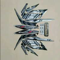 Sticker Striping List Lis Body Satria FU F150 2012 Hitam Abu Silver