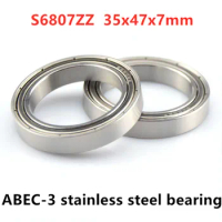 10pcs stainless steel bearing S6807ZZ 35*47*7 mm thin wall deep groove ball bearing S6807 S6807Z 35x