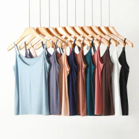 Spaghetti Strap Top Women Halter V-Neck Basic Cami Sleevless tank tops Women's Summer Camisole Solid color