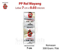 isi 500gram PLASTIK PP ROLL 4cm - 15cm bening panjang tanpa pemutus bumbu bungkus kertas kado payung