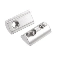 (20pcs) Half Round Elastic Spring Profile Slot Nut Steel Ball Nut for Aluminium Profile Ball Spring