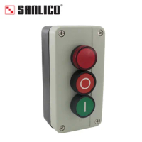 Waterproof Switch Control Box Push Button Switch Station 1 Red Pilot Light and 2 Momentary Push Button SAL LA68H XALB361 B363