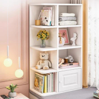 Folding Furniture Space Savers Bedroom Storage Rotating Bookcase Room Shelves Nordic Bookshelf Shoe Rack Books Monitor Shelf