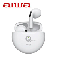 【愛華 AIWA】 真無線藍牙耳機 AT-X80Q#白色-白色