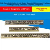 PCB Ruler PCB Ruler Circuit Board Ruler Gold Immersion Package Unit Engineering Electronic Engineer Companion