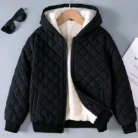 Jaket Quilting hangat tebal puring dalam bulu sherva pria wanita Outer