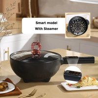 2026 DMWD Electric Wok Non Stick Frying Pan 3.5L Electric Stir-fry Pot Stew Soup Hotpot Rice Cooking