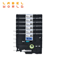 Label World TZe-531 label tape Black on blue label ribbon Compatible for brother P-TOUCH label printer 12mm tze 531 ribbon