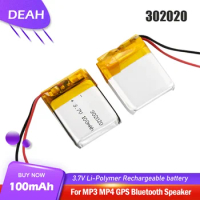 302020 3.7V 100mAh Rechargeable Lithium Polymer battery For MP3 MP4 GPS Bluetooth Earphone Hearing Aid Mouse Smart Watch Alarm