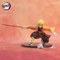 15cm Anime Demon Slayer Figure Demon Slayer Thunder Breath Agatsuma Zenitsu Action Figure Collectible PVC Model Toys Kid Gifts