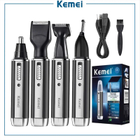 Kemei KM-6630 Pemangkas Janggut Boleh Cas Semula Untuk Lelaki Set Mesin Cukur Kumis Pemangkas Kening