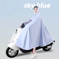 2024 New Adult Thickened Poncho Thickened for Electric Vehicles and Tricycles Long Full-body Rainstorm-proof Takeaway Poncho