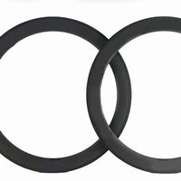 Carbon Bicycle Rims, Clincher Tubular Tubeless Rims, 700C, 38mm, 50mm, 60mm, 88mm, Gloss Black Logo, 1 Pair