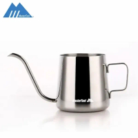 手沖咖啡不銹鋼壺-250ml 長嘴｜細口｜手沖｜半挂耳咖啡壼 (304不銹鋼原色輕便手沖咖啡壺)