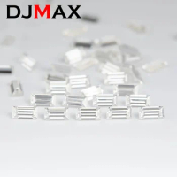 [ Big Factory] DJMAX 1CT Rare Rectangle Cut Moissanite Loose Stones Super White D Color Certified Small Size Moissanite Diamonds