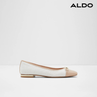 【ALDO】PRERI-時尚小香風金飾平底鞋-女鞋(白色)