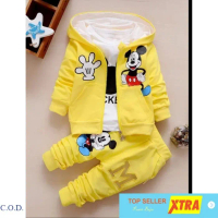 Baju St.kids M yellow RO Setelan Anak laki laki babytery yellow Kekinian Tiktok shop Fashion Muslim 