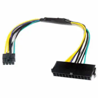 1pc ATX 24Pin Female to Motherboard 8Pin Male for DELL Optiplex 3020 7020 9020 T1700 Server Adapter Power Cable Cord 30cm
