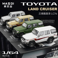 Maxidi 1:64 Mô hình xe Toyota Land Cruiser LC76 hợp kim, mô hình xe SUV địa hình