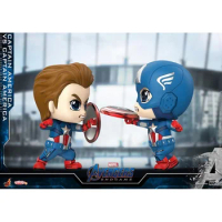 In Stock Original HOTTOYS COSBABY Captain America COSB658 Avengers Endgame Movie Character Model Collection Artwork Q Version