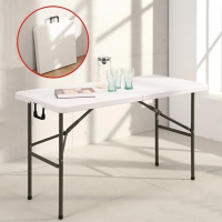 【品築家具】塑鋼對折桌 122X61(貨品僅能配送至一樓不定位及上樓)