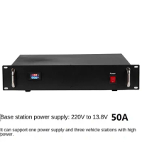 Radio base station intercom vehicle mounted station 220V to 13.8V relay transformer power supply 50A high power