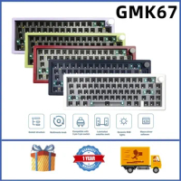 GMK67 65% Gasket Hot Swappable Mechanical Keyboard Gasket Kit RGB Backlit Bluetooth 2.4G Wireless 3 Mode Customized Keyboard