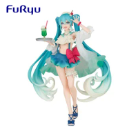Original Furyu Hatsune Miku Irresistible Dessert Series Cream Soda Miku Figure Anime Figurine Model Collection Toy for Girl Gift