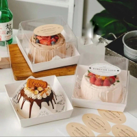 Paper Box Kue Tart Isi 5pcs / Kemasan Kue Tart / Box Kue