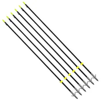 Free shipping GPP 32 inches Black Hunting Bowfishing Arrows with Broadhead 6PC/PK