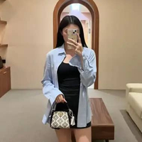 Tas KATE SPADE PVC JACQUARD MONOGRAM WHITE BLACK MINI BUCKET BAG WITH LS 100% ORIGINAL 13X5X13CM