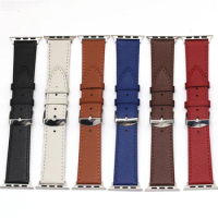 correa for iwatch se apple watch band series 6 5 4 3 44mm 40mm 42mm 38mm Leather strap women men Replacement band for applewatch