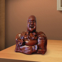 Resin Happy Buddha Statue Middle Finger Laughing Buddha Statue Smiling Buddha Statue Unique Gift for Friend
