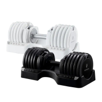 【BYZOOM FITNESS】Pure Series 55lb/約25kg 15段重量可調式啞鈴 白/黑二色 單入(BZ-QCD-55LB)