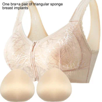 Mastectomy New type female breast augmentation daily bra Breathable sponge breast implant set2311