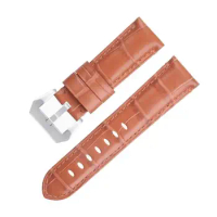 HAODEE 20mm 22mm 24mm Soft Cowhide Genuine Bamboo Leather Watchband For Breitling Strap For Breitling Series Belt Accessories