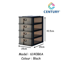 Century Mini Drawer A4 4 Tier 6140BKA / Document Storage / Stationery Storage