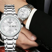 鋼帶手錶男 超薄防水精鋼帶石英男表手錶男士腕表機械表學生女士男表手錶『XY2841』