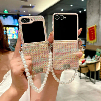 เคสดีไซน์ศิลปะสำหรับ Samsung Galaxy Z Flip 7 6 5 4 3 7FE เคสหรูหราสำหรับสะพายข้าง รุ่น Flip5 Flip6 F