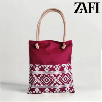 [1 PCS] Tas ZAFI Totebag Portait Lanskap Ukuran 30x 37CM Sumbu Sablon untuk Perempuan Wanita