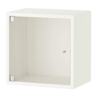 EKET 壁櫃附玻璃門板, 白色, 35x25x35 公分