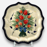 【SOLO 波蘭陶】CA 波蘭陶 26.5CM 多邊盤 鬱金香捧花系列 CERAMIKA ARTYSTYCZNA