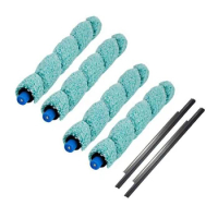 EAS-6Pcs Floor Washing Robotic Cleaner Main Brush &amp; Scraper Replacement For Ilife W400 Floor Washing Robot Parts Accessories