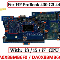 DA0X8BMB6F0 DA0X8BMB6G0 For HP ProBook 430 G5 440 G5 Laptop Motherboard With i3 i5 i7 CPU L01042-601 L01042-001 DDR4 100% Tested
