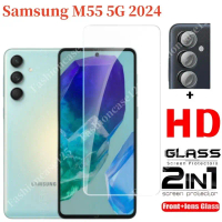 Bảo Vệ Màn Hình 2 Trong 1 Cho Samsung M55 5G 2024 Kính Cường Lực Bao Phủ Toàn Bộ Cho Samsung Galaxy 